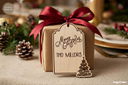 Christmas Gift Tag SVG Bundle, a Decorative Illustration by svgocean (Thumbnail 14 of 17)