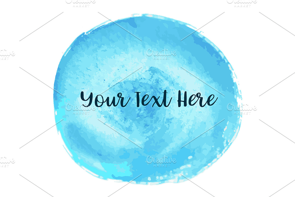 Circle Shaped Blue Watercolor, a Texture Illustration by charnsitr