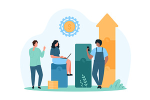 Statistic graph arrow growth, a Finance Illustration by Flashvector