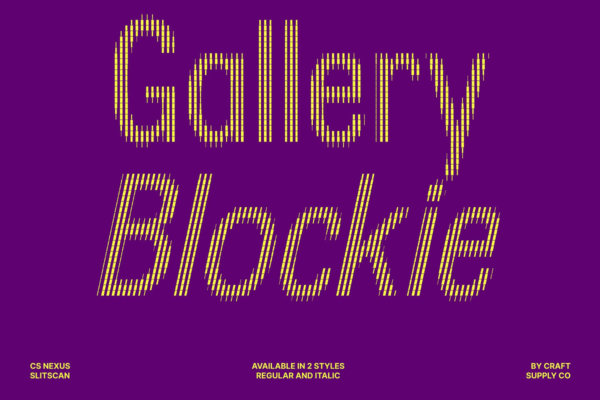CS Nexus Slitscan, a Sans Serif Font by Craft Supply Co. (Photo 3 of 8)