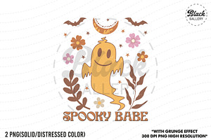 Boho Retro Halloween PNG Bundle