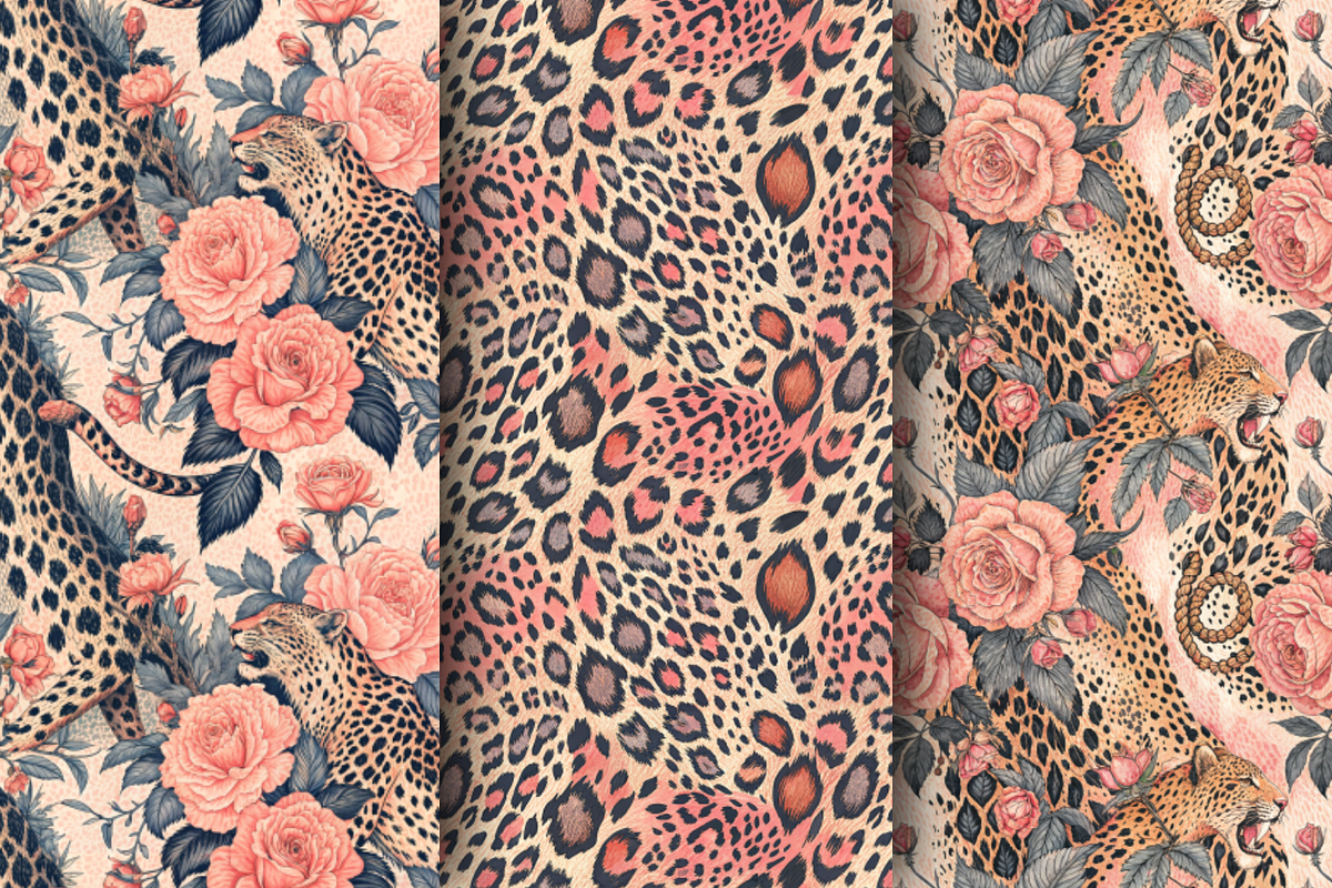 Seamless pattern. Animal and floral, a Pattern Graphic by Designs by Helen Trupak (Photo 2 of 8)