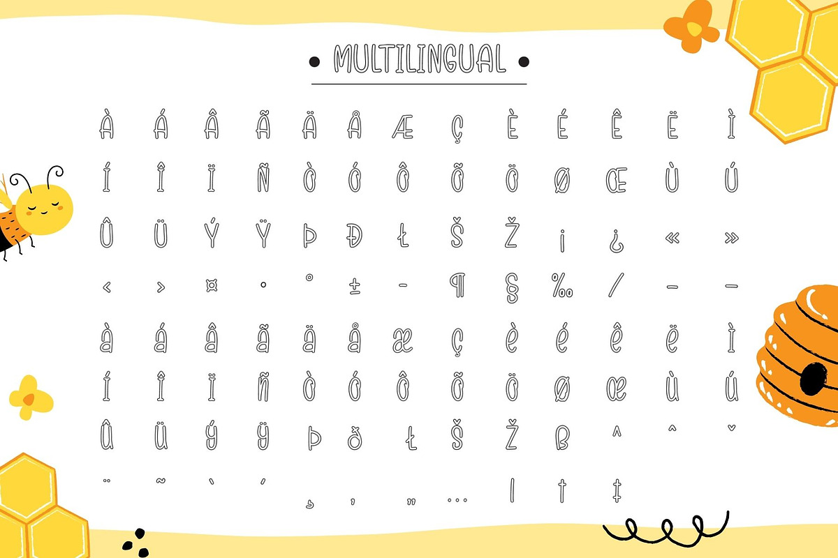 Fox Honey & Fox Honey Outline Fonts, a Handwritten Font by Fox7 By Rattana (Photo 11 of 12)