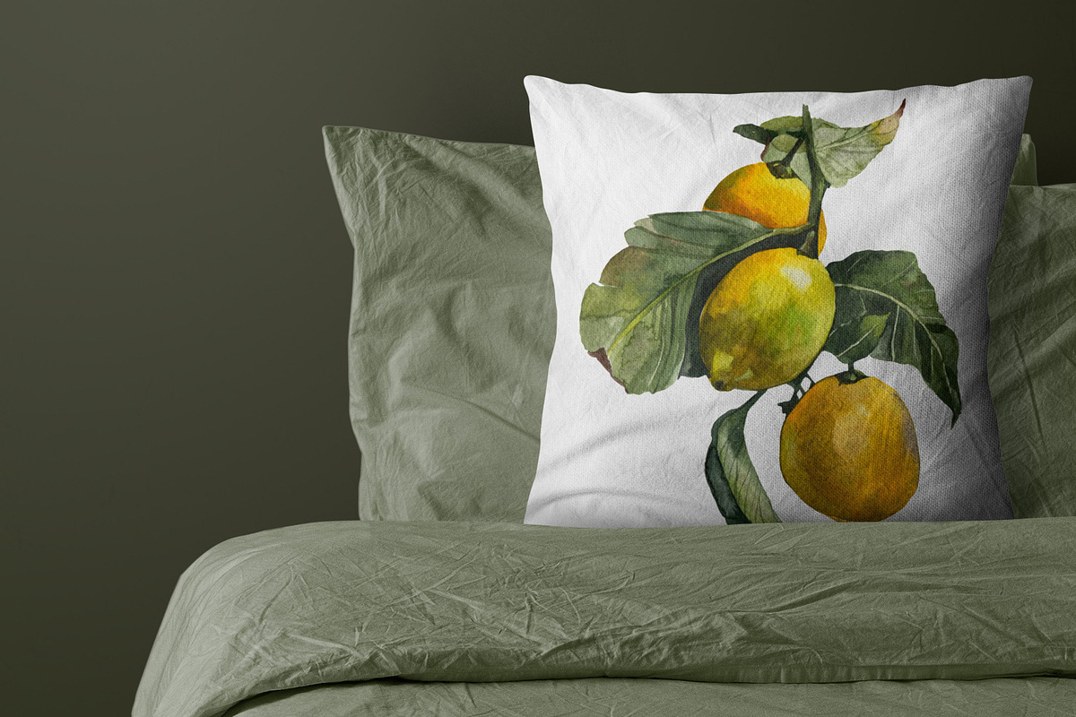 Watercolor Juicy Hand-Painted Lemons, an Object Graphic by Artcard Watercolor (Photo 9 of 9)