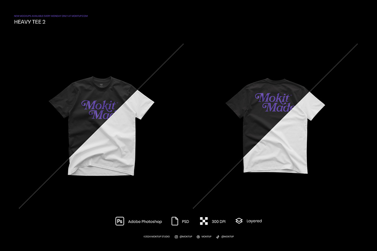 MOKITUP: Heavy Tee 002 Mockup, a Shirt Mockup by MOKITUP (Photo 2 of 4)