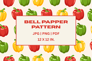 Seamless Bell Pepper Pattern, a Pattern Graphic by EmmaGDesigner
