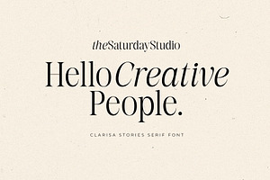 Clarisa Stories Elegant Serif Font