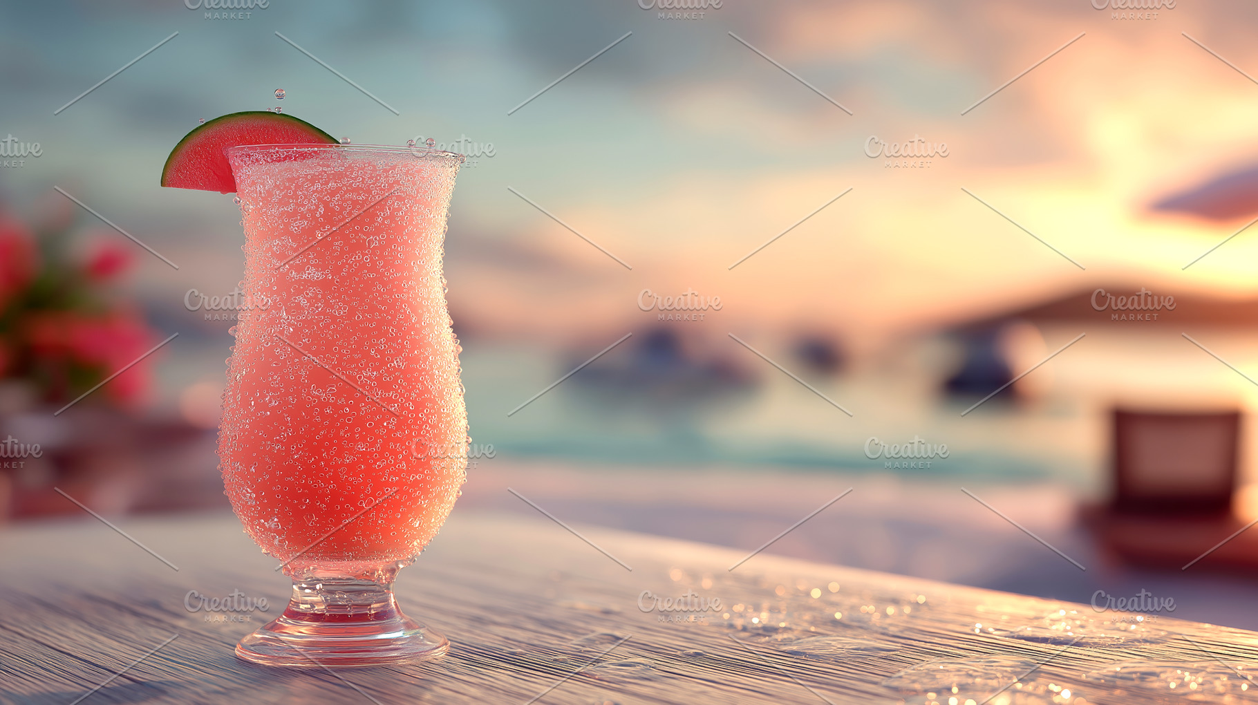 Refreshing Watermelon Cocktail, a Food & Drink Photo by Ocean Digital Art