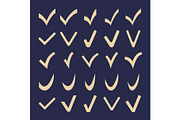 Set of Vector Check Marks, an Outline Icon by FineArtStudio (Thumbnail 1 of 3)