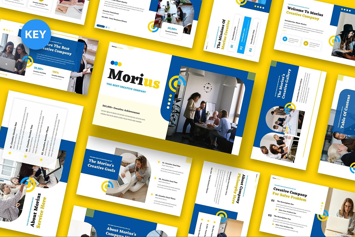 Morius - Creative Company Keynote, a Presentation Template by Fit-tee (Photo 1 of 6)
