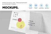 EU Transparent Business Card Mockups, an Advertising Mockup by megostudi0 (Thumbnail 6 of 6)