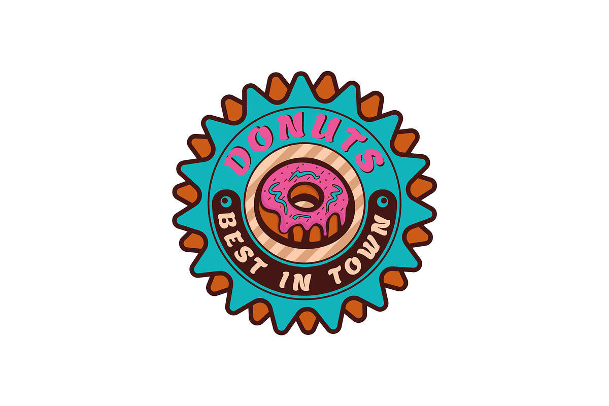 Donuts Ice Cream Logo Badges & Label, a Branding & Logo Template by Billah Hub (Photo 2 of 3)