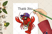Mardi Gras Crawfish PNG, an Illustration by Creative Art (Thumbnail 3 of 6)