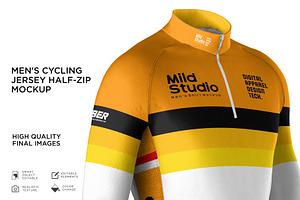 Men's Cycling Jersey Mockup