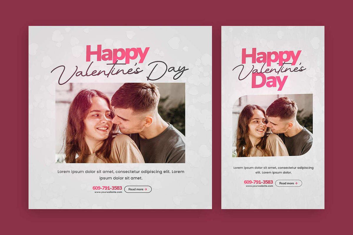 Valentine's Day Instagram Bundle, a Social Media Template by Saman Osama (Photo 1 of 5)