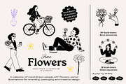 Flower People vector illustrations, a Person Illustration by dicreate (Thumbnail 1 of 14)