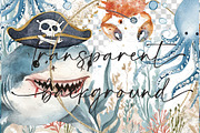 Shark Clipart – Under the Sea:, an Illustration by BigCakeBee (Thumbnail 2 of 4)