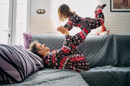 Fun and Love with Dad in christmas, a Holiday Photo by YossSabalet