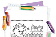Calm Days Coloring Book Pages, an Illustration by one-touch (Thumbnail 6 of 17)