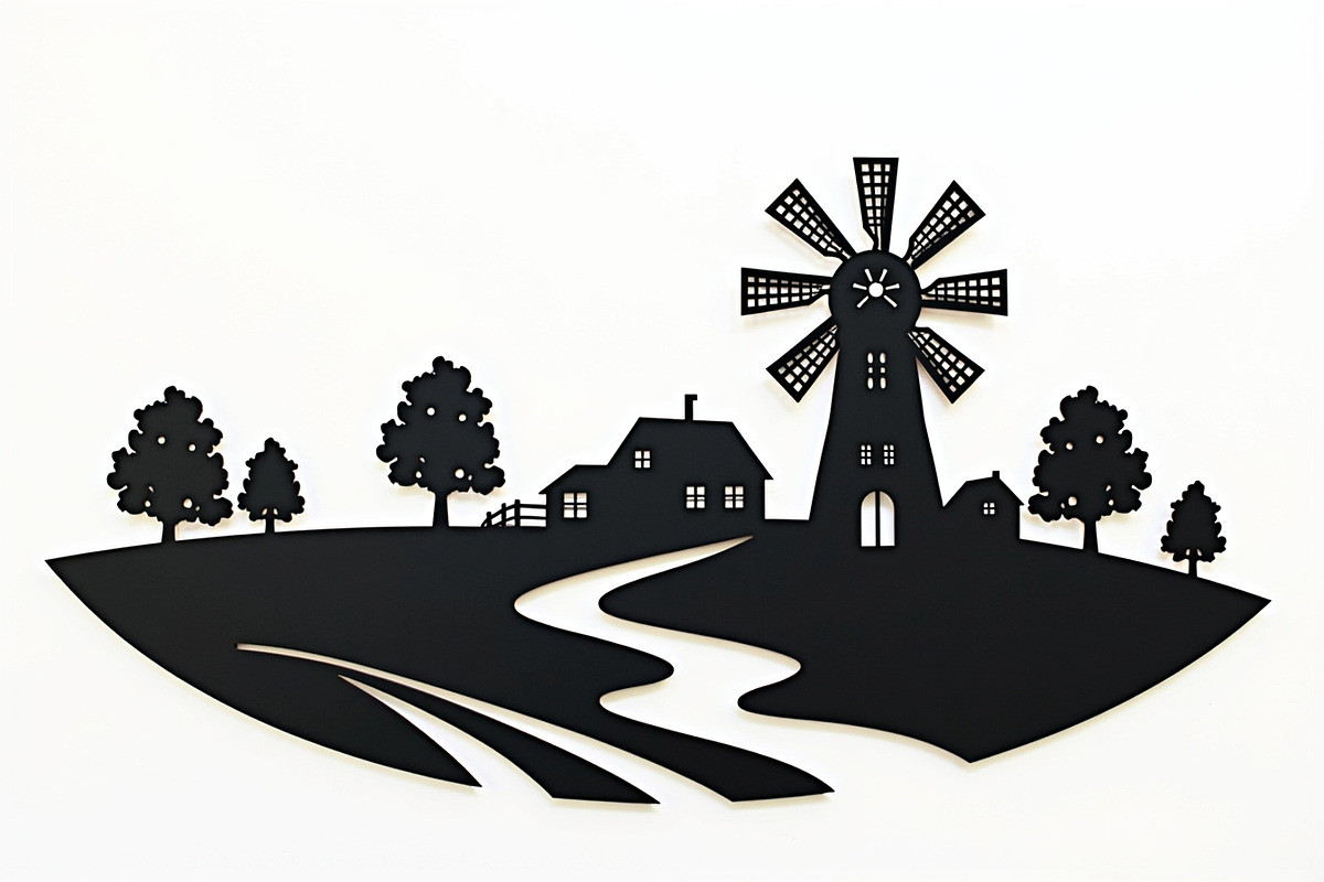 Dutch Windmill Field Set, an Illustration by Designs_River (Photo 3 of 10)