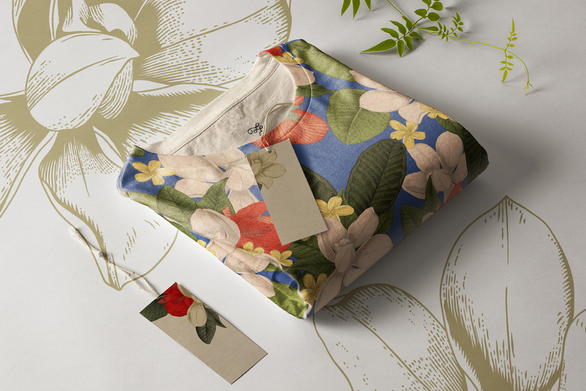 Tropical flowers. VECTOR, a Pattern Graphic by ollalya (Photo 8 of 8)