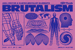 BRUTALISM 400 Brutalist Vectors