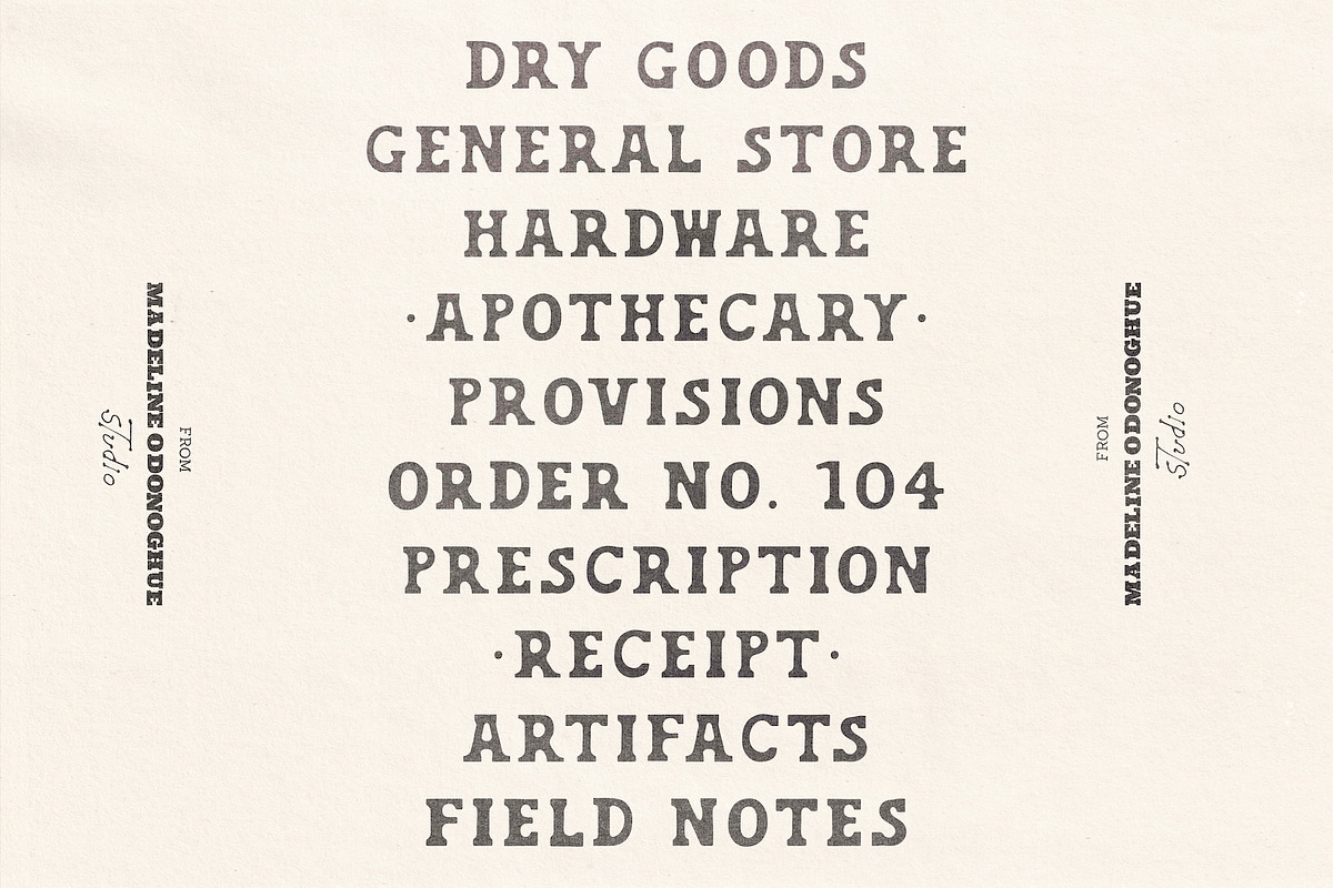 Work Horse – Vintage Wood Serif Font, a Slab Serif Font by Madeline ODonoghue Design (Photo 4 of 5)