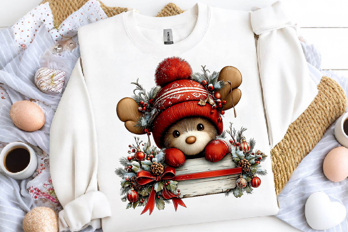 Whimsical Christmas Woodland Animals, a Seasonal Illustration by CreationArt (Photo 2 of 5)