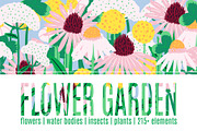 FLOWER GARDEN: plants, greenhouse, a Seasonal Illustration by Elliko shop (Thumbnail 1 of 16)