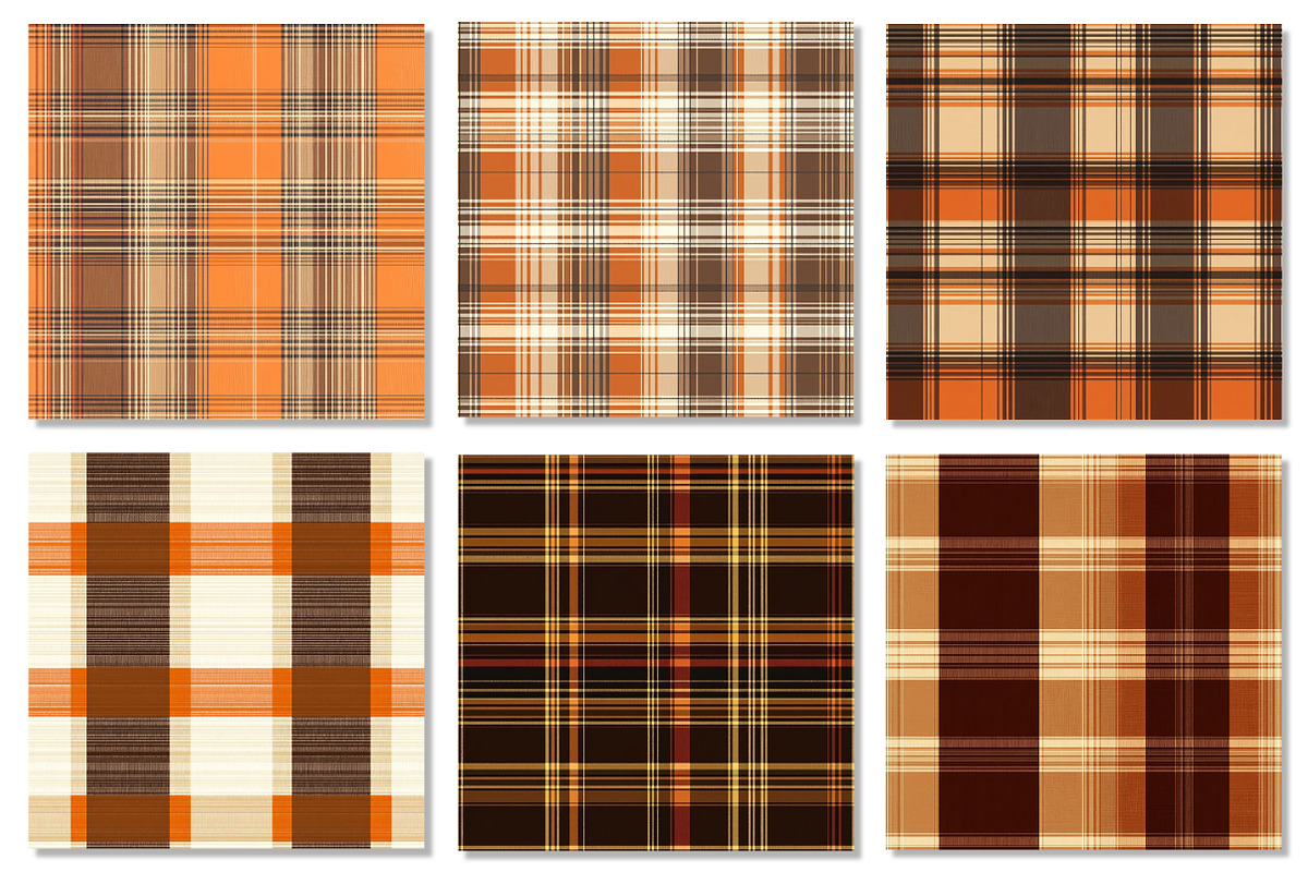 Fall Autumn Plaid Digital Papers, a Texture Graphic by Dream Creation (Photo 2 of 6)