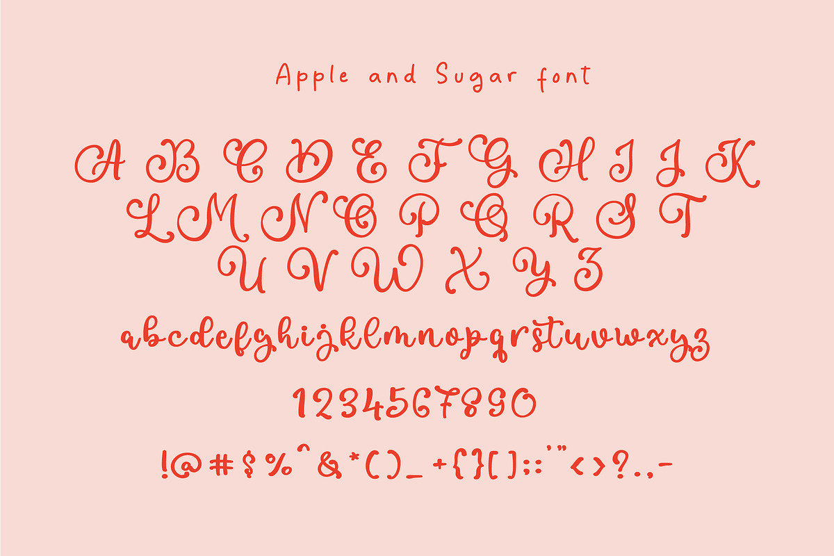 Apple and Sugar Font, a Script Font by etigletters (Photo 7 of 9)