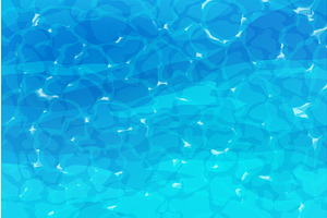 Blue water surface ripple view from, an Illustration by IfH