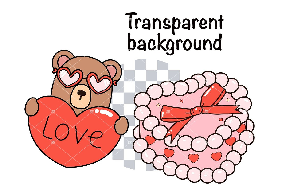 Groovy Valentines Day Clipart, a Decorative Illustration by KisbyArt (Photo 6 of 6)