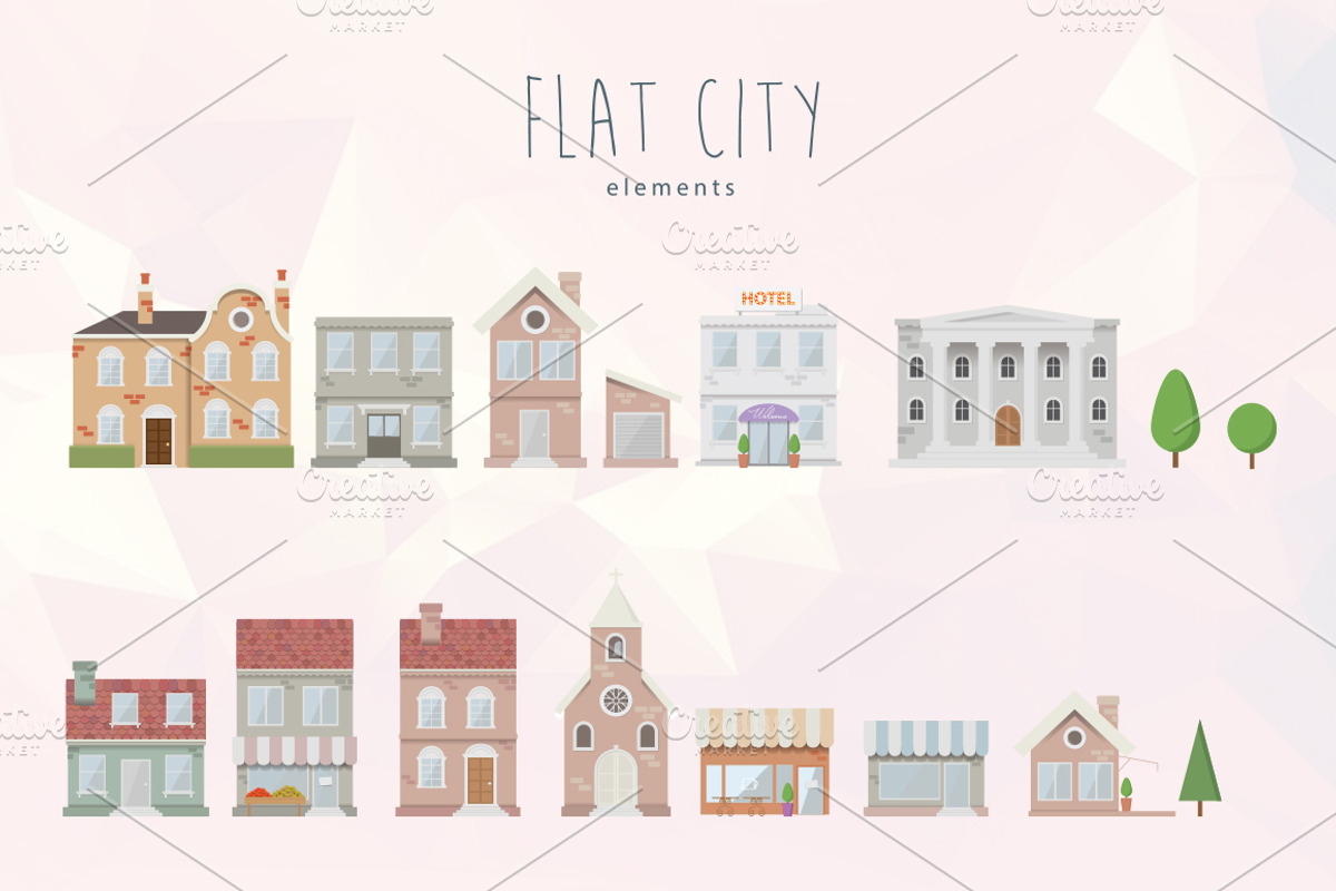 Flat City Elements, a Templates & Theme by meanicons (Photo 1 of 2)