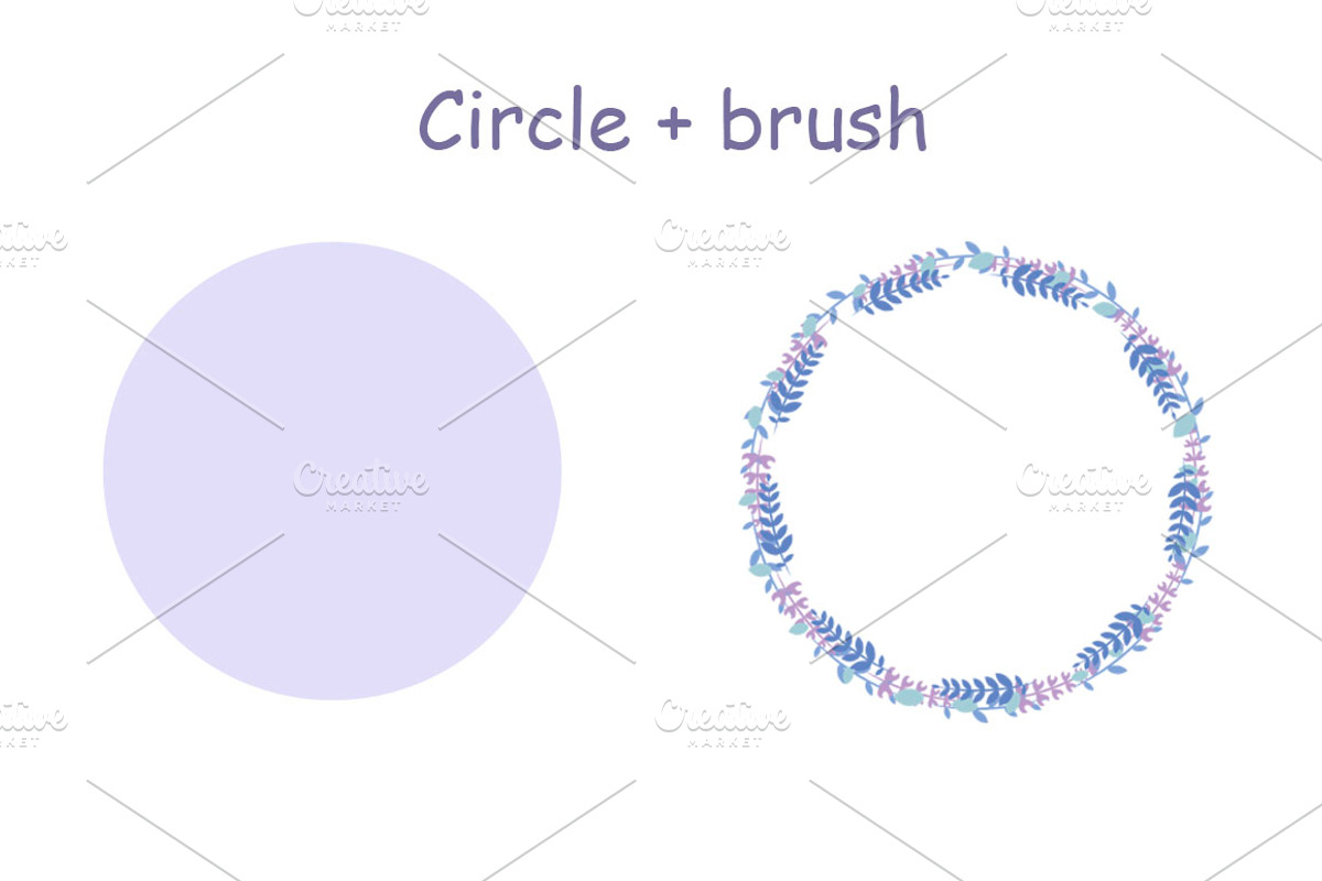 Wreath Brushes for Illustrator preview 2