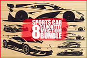 Racing Car Silhouette Set, an Illustration by BIPLOB EXPERT (Thumbnail 1 of 9)