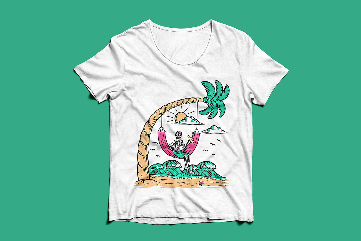 Skull chilling on the beach, a Food Illustration by gunaonedesign (Photo 3 of 4)