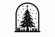 Festive Christmas Tree Silhouette Se, an Illustration by BIPLOB EXPERT (Thumbnail 18 of 20)