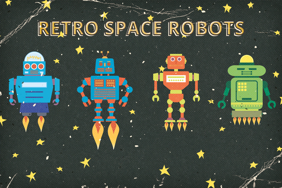 Space Aliens and Robots, an Illustration by lingard design (Photo 3 of 7)