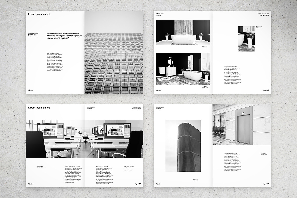 Black and White Portfolio Layout, a Brochure Template by McLittle Stock (Photo 4 of 6)