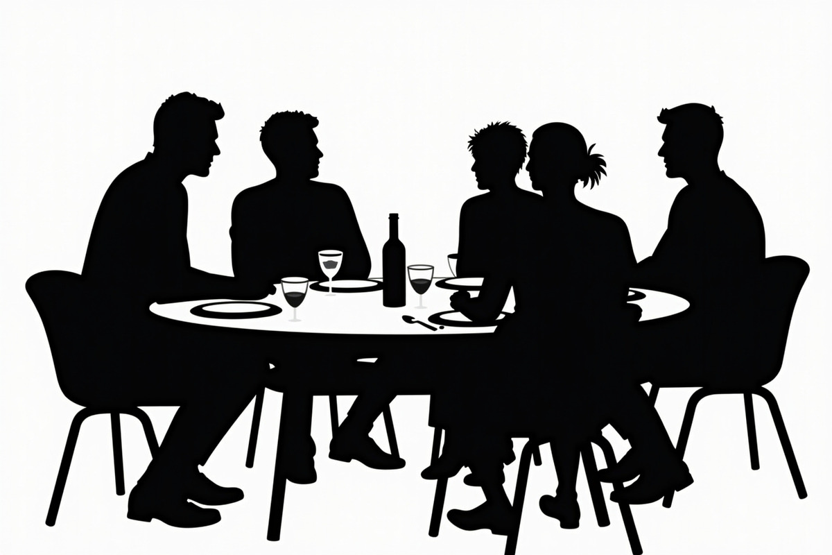 Group Dining Vector Bundle, an Illustration by BIPLOB EXPERT (Photo 6 of 9)
