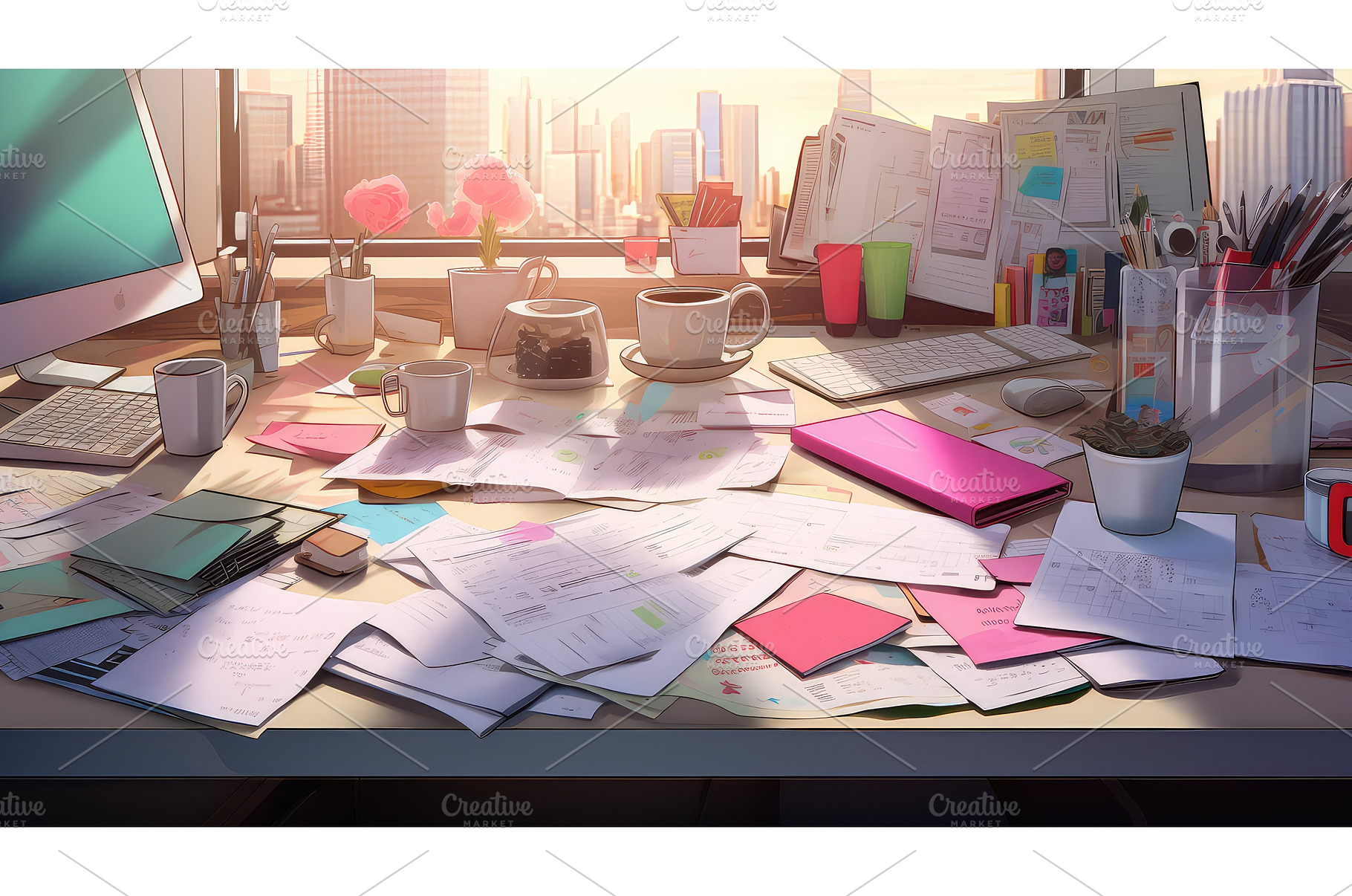 computer workspace table background, a Technology Photo by pikepicture