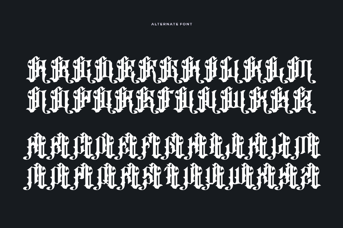 Rigo Kicmer - Old English Font, a Blackletter Font by Iqsiart Studio (Photo 7 of 8)