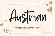 Austrian - Modern Calligraphy Font, a Script Font by Balpirick Studio (Thumbnail 1 of 7)