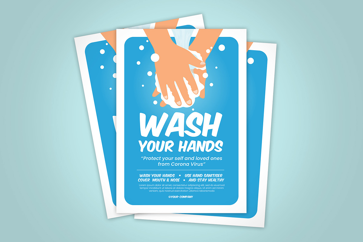 Wash Your Hands, a Flyer Template by Graphr (Photo 1 of 3)