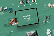 Neumorph Green PowerPoint Template, a Presentation Template by Brandearth RRGraph (Thumbnail 3 of 7)