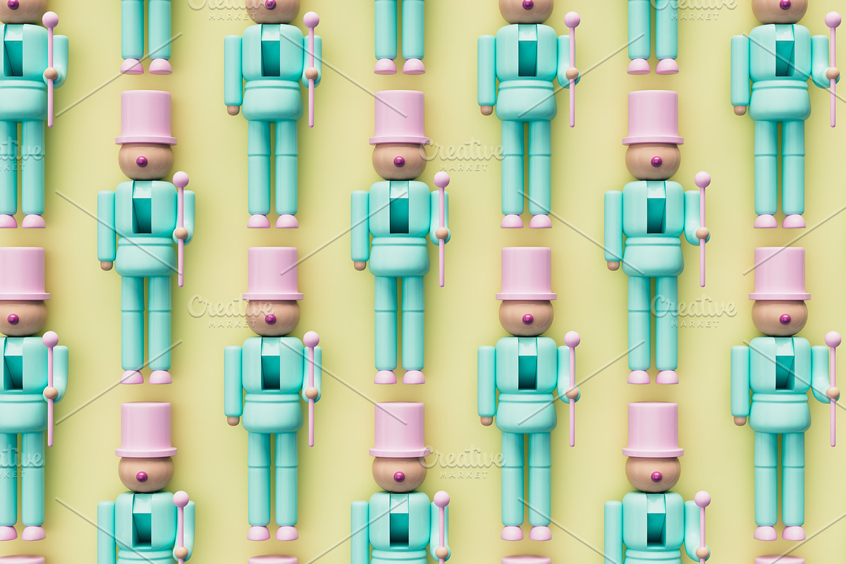 Nutcracker toys 3d rendering, a Decorative Illustration by Elisabeth Cölfen