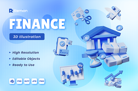 Finance 3D, an Object 3D Model by kerismaker