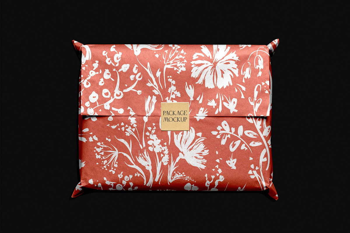 Gift Wrap Package Mockup, a Packaging Mockup by Design Squad (Photo 1 of 4)