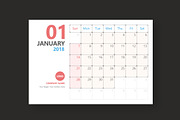 Calendar 2018 Planner Design, a Stationery Template by WORAKAMON Design Studio (Thumbnail 4 of 6)